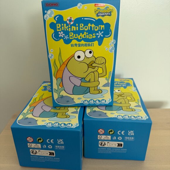 Pop Mart SpongeBob Bikini Bottom Buddies - Whimsical Plush Blind Box Cool Fish - Picture 2 of 4